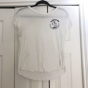 Brandy Melville White Santa Monica Top
